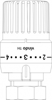 1013066, Термостатическая головка Oventrop Vindo TH артикул белая 7-28 С с нулевой отметкой