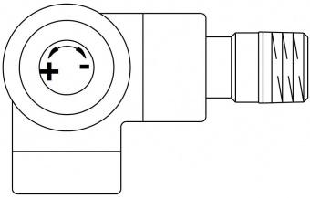 1163462, Термостатический вентиль Oventrop cерия E Ду15, 1/2", PN10, угловое трехосевое левое присоединение, белый (RAL 9016))