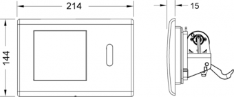 ТЕСЕplanus 12 В Панель смыва с инфракрасным датчиком цвет белый глянцевый 9240362