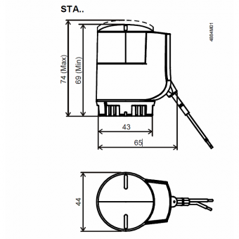 Сервопривод клапана Siemens STA23HD выносной для конвекторов Itermic