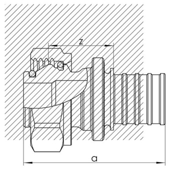 Переходник на евроконус РЕХАУ 20-G 3/4  (Rehau, 11096111001)