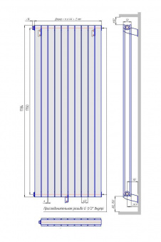 Стальной трубчатый радиатор КЗТО Соло В 2-1750 9 секций боковое подключение