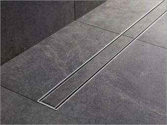 Комплект TECElinus для монтажа дренажного канала 2 в 1 с основой для плитки tile и steel с мембраной Хром матовый, 900 мм 15103099