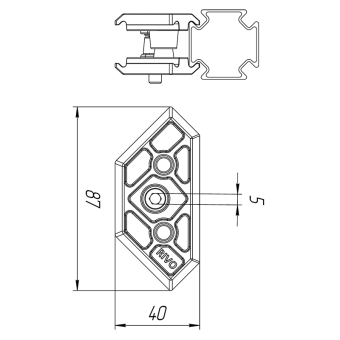 Угловое соединение под  90° RIVO