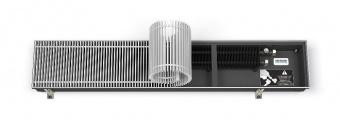 Конвектор внутрипольный Varmann Ntherm 370.90.1200 решетка, анодированная в натуральный алюминий, декоративная рамка из U-образного профиля