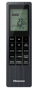 Инверторная сплит-система Hisense серии BLACK CRYSTAL SUPER DC Inverter AS-13UW4RVETG01(B) с Wi-Fi