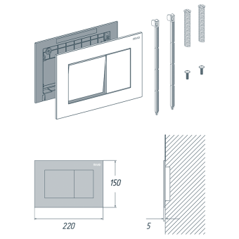 Панель RIVO Touch LINE глянцевая (белый глянцевый)