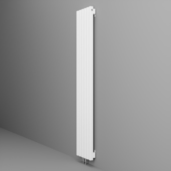 Стальной трубчатый радиатор КЗТО QUADRUM 40 V 300-3 секции нижнее подключение, цвет белый муар