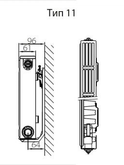 Стальной панельный радиатор Stelrad Novello тип 11 600 x 1800