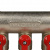 STOUT Коллектор с шаровыми кранами 1", 3 отвода 1/2" (красные ручки) - SMB-6200-011203