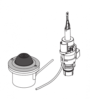 Alcaplast Кнопка пневматического смыва на расстоянии – ножное управление, металл, монтаж: в пол, MPO12 (MPO12)