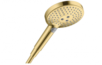 Ручной душ, Hansgrohe, Raindance Select S, 125, цвет-полированное золото