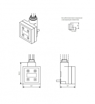 Терморегулятор Terma KTX 3 хром (Без кабеля, винтовое соединение с маскирующим элементом)