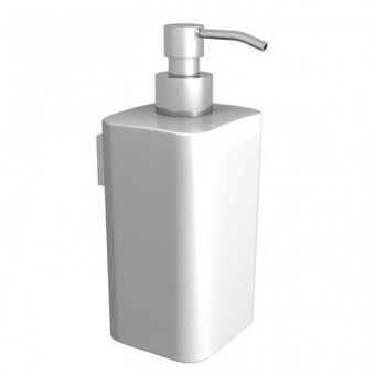 Дозатор для жидкого мыла, Bertocci, Cento, шгв 80*80*190, цвет-белый матовый/хром
