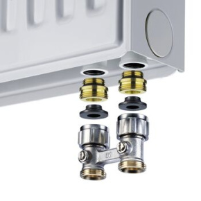 1015883, Узел нижнего подключения радиаторов Oventrop Multiflex F 1/2"НРx3/4"НР прямой