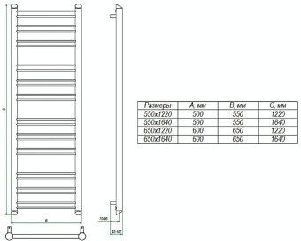 Водяной полотенцесушитель Grota Grande