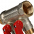 STOUT Коллектор с шаровыми кранами 3/4", 2 отвода 1/2" (красные ручки) - SMB-6200-341202
