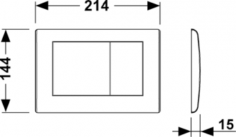 ТЕСЕplanus Панель смыва с двумя клавишами цвет Белый глянцевый 9240324