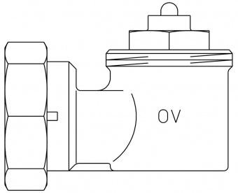 1011450, Угловой адаптер Oventrop резьбовое соединение M30x1,5