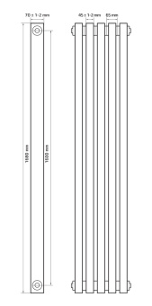 Высокий чугунный радиатор Радимакс Lynn 1600 (1 секция)