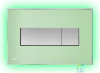Alcaplast Кнопка управления с цветной пластиной, светящаяся кнопка зеленая, свет зеленый, M1472-AEZ112