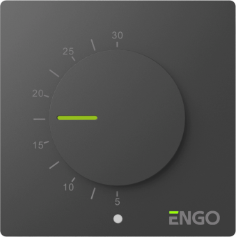 Терморегулятор непрограммируемый Engo, 230 В, черный, (ESIMPLE230B)