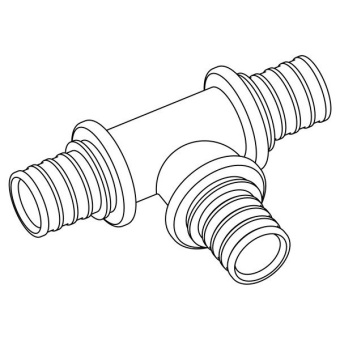 Тройник 17-10-17 (Rehau, 12005431001)