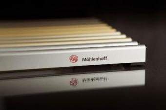 Стандартная поперечная декоративная решетка Mohlenhoff 320 мм, EV1 натуральный алюминий