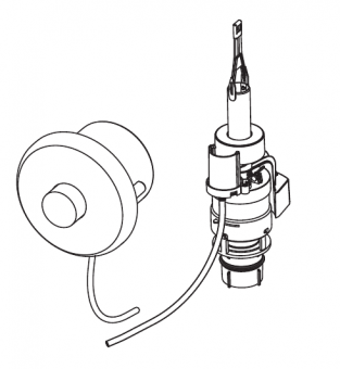 Alcaplast Кнопка пневматического смыва на расстоянии – ручное управление белая, MPO10 (MPO10)