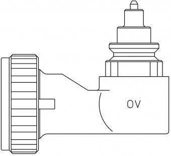 1011452, Угловой адаптер Oventrop с обеих сторон клеммное соединение