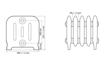 Чугунный  радиатор Радимакс Bolton 200 (1 секция)