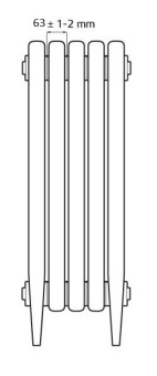 Чугунный  радиатор Радимакс Loft 350/070 (1 секция)