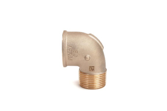 Угольник 90° бронзовый РЕХАУ AURLINE, R1" x Rp1", RX+ (Rehau, 18783061001)