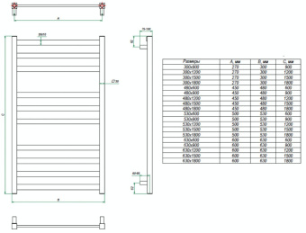 Электрический полотенцесушитель Grota Vento