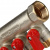 STOUT Коллектор с шаровыми кранами 3/4", 3 отвода 1/2" (красные ручки) - SMB-6200-341203