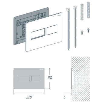 Панель RIVO Touch LUX матовая (чёрный матовый)