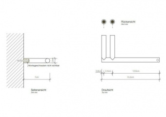 Бумагодержатель, Decor Walther, MIKADO, шгв 155*70*15, цвет-Dark Metal Matt PVD