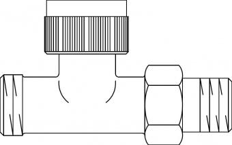 1181197, Термостатический вентиль Oventrop серии A, DN 15, PN 10, проходной, G ¾ НР x R ½ НР