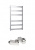 Водяной полотенцесушитель Grota Brezza 530x900 (хром матовый) и комплект уголков Квадрат GROTA, хром