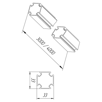 Профиль монтажный алюминиевый RIVO Fix