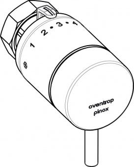 1012166, Термостат Oventrop pinox H M 30 x 1.5, белый с жидкостным элементом