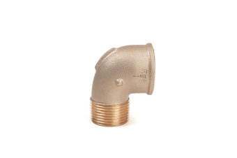 Угольник 90° бронзовый РЕХАУ AURLINE, R1" x Rp1", RX+ (Rehau, 18783061001)