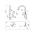 Смеситель для кухни, OMOIKIRI, Shinagawa 2 Plus, цвет-пастила