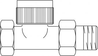 1181108, Термостатический вентиль Oventrop серии A, DN 25, PN 10, проходной