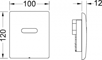 ТЕСЕplanus Urinal 12 В Панель смыва с инфракрасным датчиком для писсуара цвет белый матовый 9242355