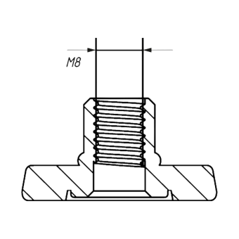 Монтажная гайка для шпильки RIVO Fix