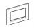 Geberit Кнопка смыва Sigma30, двойной смыв Панель и клавиши белые, Декоративные полоски глянцевый хром 115.883.KJ.1