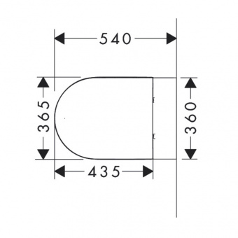 Сиденье для унитаза, Hansgrohe, GladeLake S, шг 365*540, цвет-белый