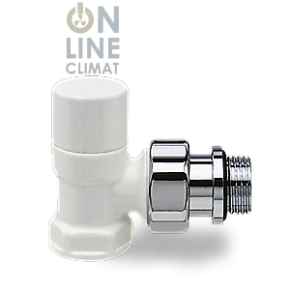 Запорный вентиль SR Rubinetterie Ovus 1/2", угловой, цвет белый, 0453-1500VC0A