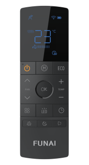 Инверторная сплит-система серии AKOYA NERO Inverter RAC-I-AN25HP.D01 (комплект) FUNAI RAC-I-AN25HP.D01